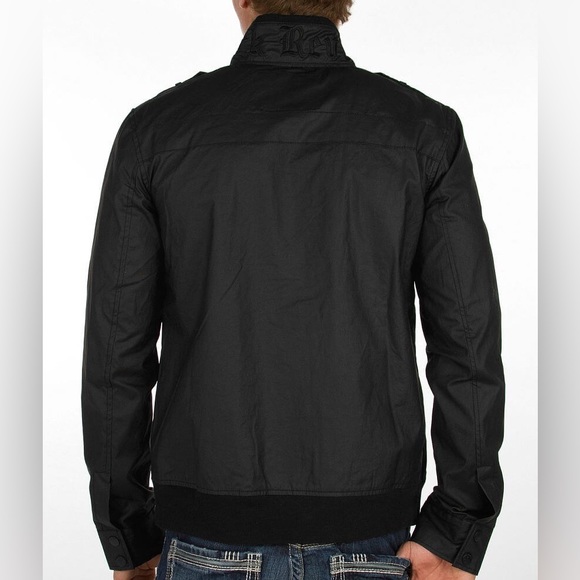 ROCK REVIVAL | coated moto jacket black - Picture 2 of 3